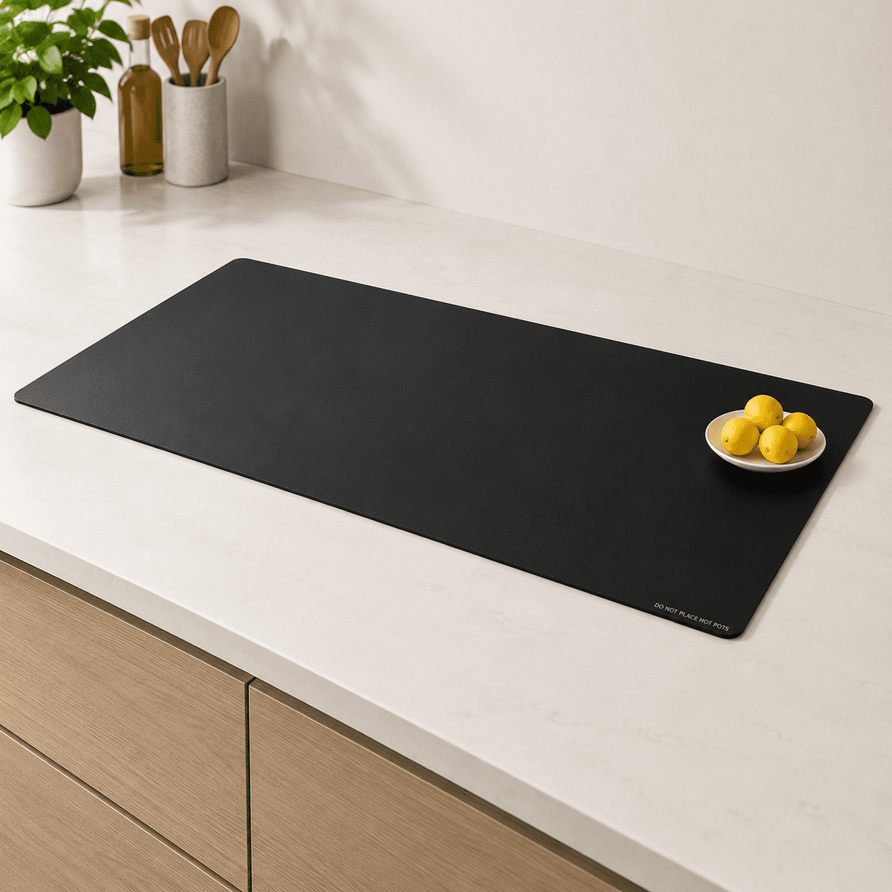 Extra Large Black Silicone Counter Mat 48