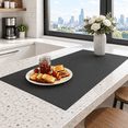 Extra Large Black Silicone Kitchen Mat 120