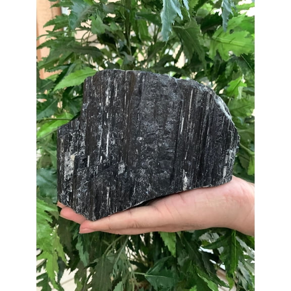 Extra Large Black Tourmaline Chunk / Rod / Log, Natural Rough Black Tourmaline Crystal, Raw Black Tourmaline Cluster Free Form Tourmaline (1-2 lbs)