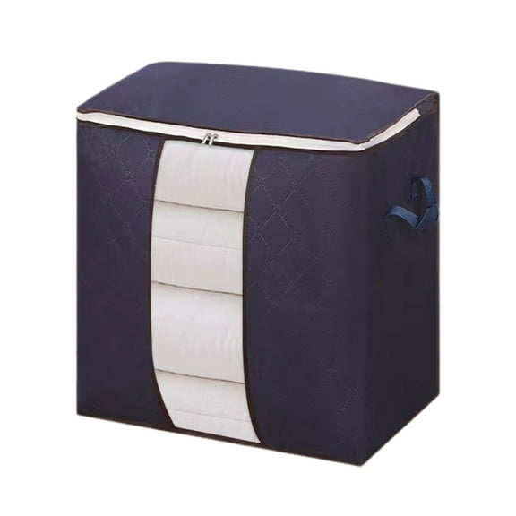 Extra Large Blanket Storage Bags Breathable Clothes Storage Containers for King Comforter Bedding Pillow Sheet, Reinforced Handles
