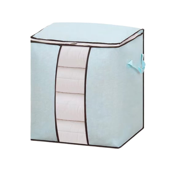 Extra Large Blanket Storage Bags Breathable Clothes Storage Containers for King Comforter Bedding Pillow Sheet, Reinforced Handles