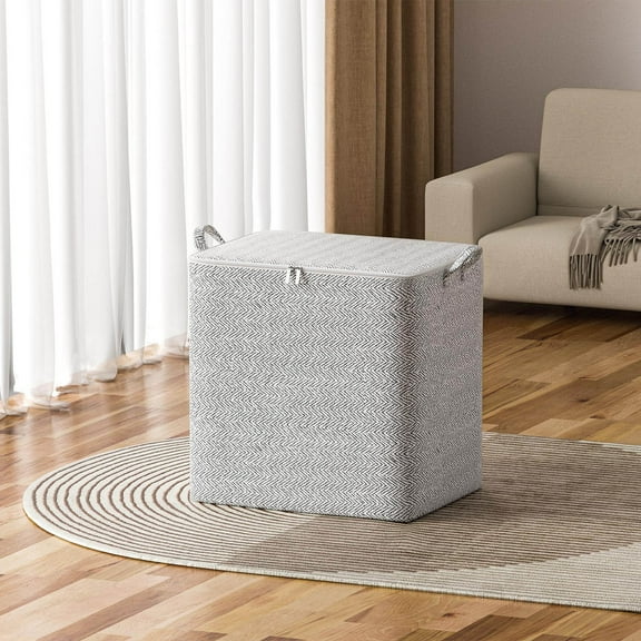 Extra Large Blanket Storage Containers, Storage for Breathable Clothes Bedding Pillow Sheet Storage Bags with Zipper,Non-woven Moving Quilt Large Capacity Storage Bins