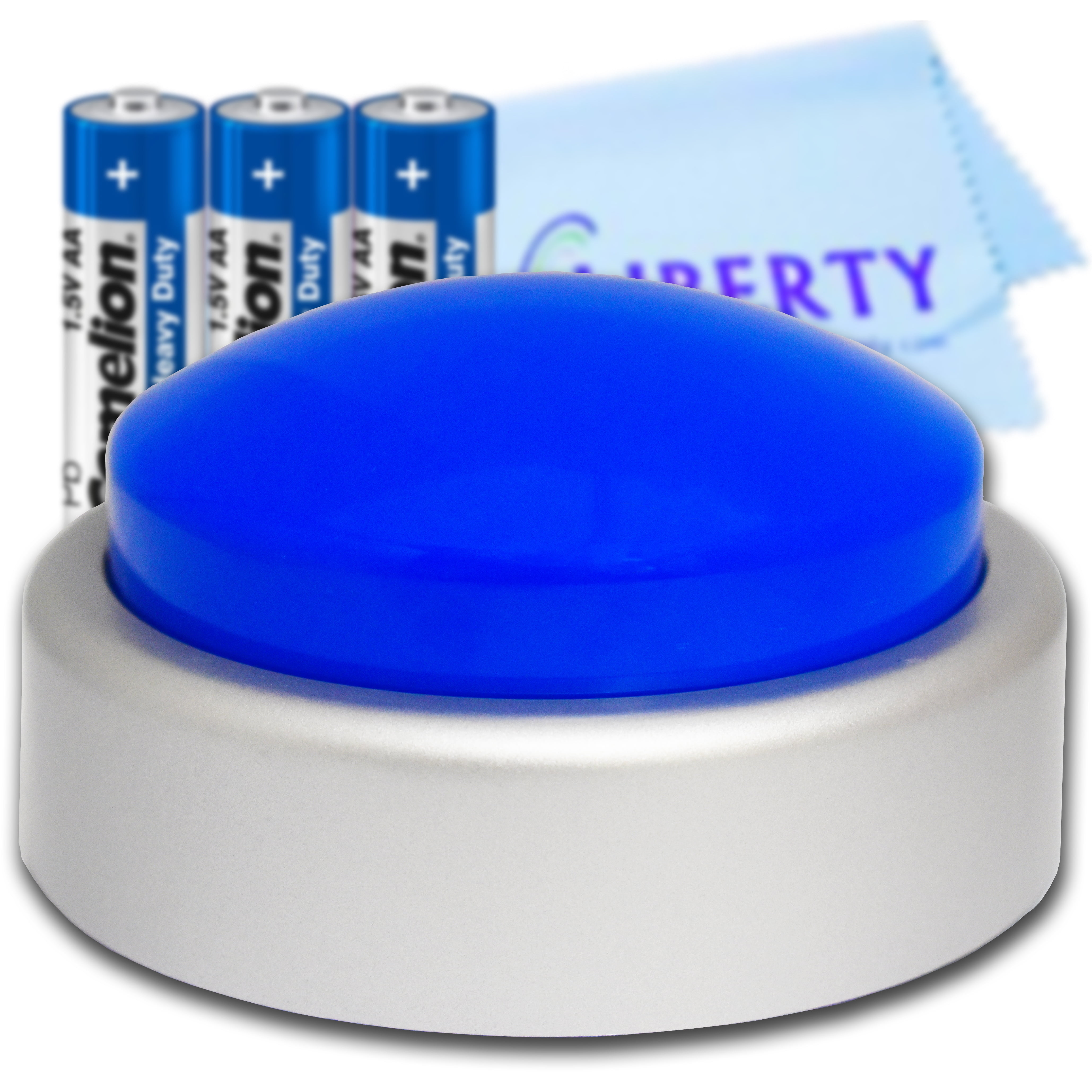 LIBERTY XL Blue Button Talking Alarm Clock for Seniors Speaks Time