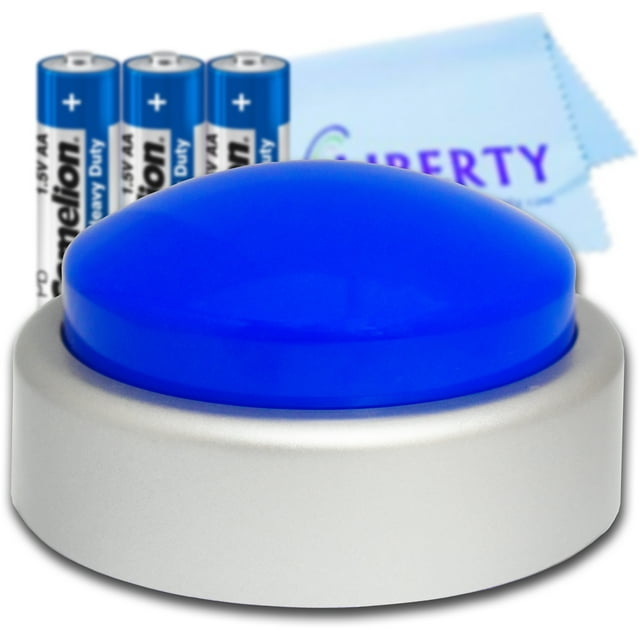 LIBERTY XL Blue Button Talking Alarm Clock for Seniors Speaks Time