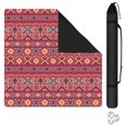 thumbnail image 1 of Extra Large Boho Pattern Anti-Slip Playing Surface 31.5 Inch Square Rubber Mahjong Mat with Noise Reduction for Chinese Tiles and Family Game Nights, 1 of 7