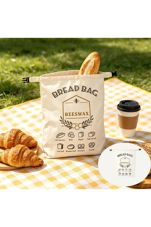 Extra Large Bread Bags with Zip Closure Reusable Linen Bread Storage Bags for Homemade Sourdough and Loaves