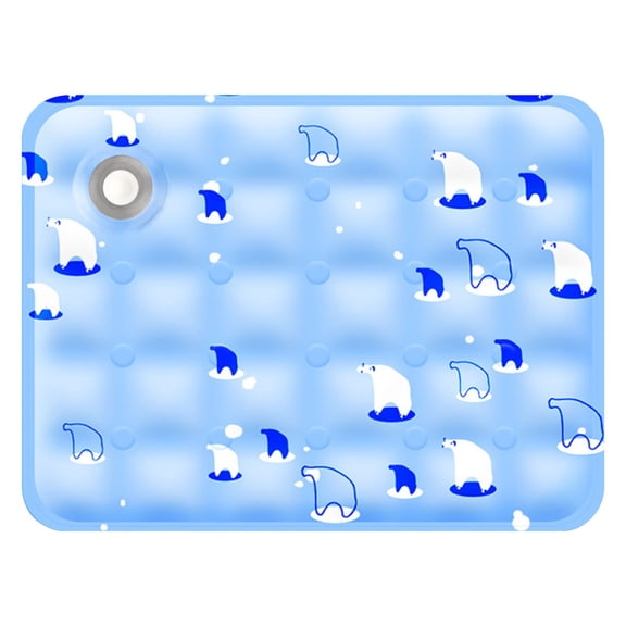 Extra Large Breathable Dog Cooling Pad, Q-Max 0.5 Cold Fiber Mesh Base Summer Kennel Mat, Washable Portable Pet Bed 40*30cm Blue