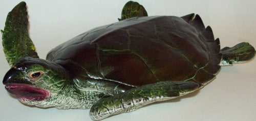 Extra Large Brown Sea Turtle; Lifelike Rubber Amphibian Replica by ...