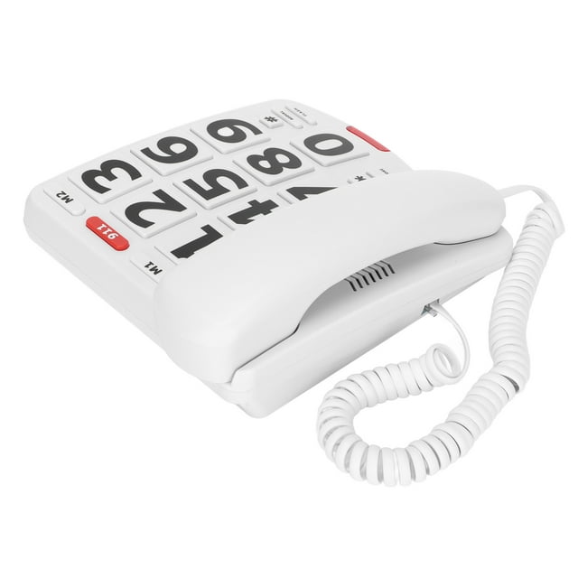 Extra Large Button Landline Phone, Elderly Corded Desk Phone Home Phone