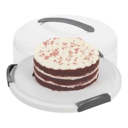 Extra Large Cake Carrier/Storage Container With Server - Holds up to 12 Inch 3-Layer Cake Plate With Lid/Holder With Lid/Cover Clear Dome - Transports Pies or Other Desserts