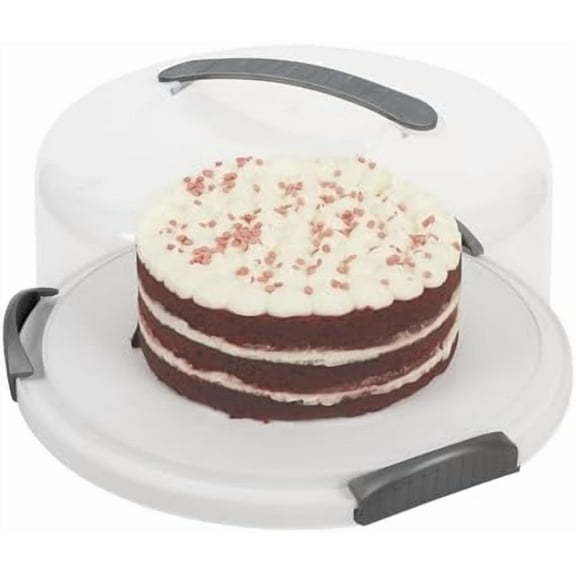 Extra Large Cake Carrier/storage Container With Server - Holds Up To 12 Inch 3-layer  Plate Lid/holder Lid/cover Clear Dome Transports Pies Or Other Desserts