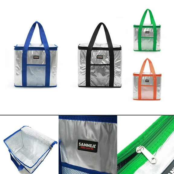 Extra Large Camping Cooler Bag For Food And Drinks Insulated And Portable Blue Fangkenuo