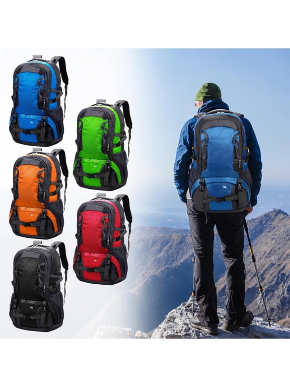 Extra Large Capacity Backpack with Waterproof Construction for Extended Hiking Trips and Outdoor Expeditions 70L