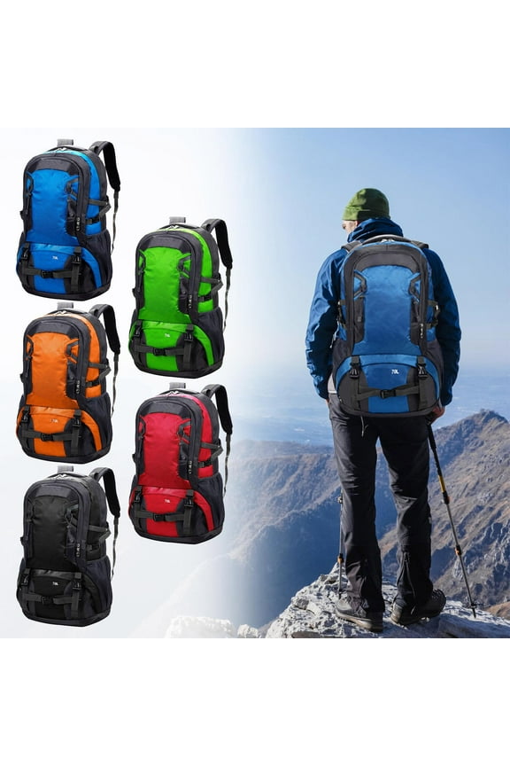 Extra Large Capacity Backpack with Waterproof Construction for Extended Hiking Trips and Outdoor Expeditions 70L