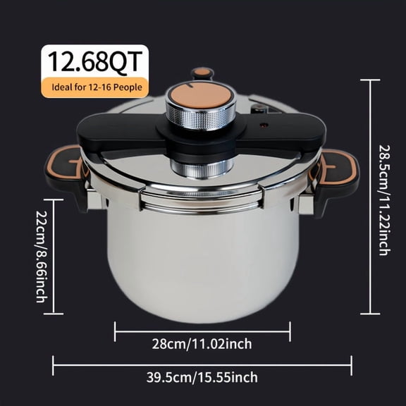 Extra Large Capacity Commercial-Grade Stainless Steel Pressure Canner Cooker with One-Touch Opening for Canning, Cooking, and Steaming