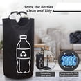 thumbnail image 1 of Extra Large Capacity Foldable Recycling Bin For Home, Cylindrical Open-Top Design With Aluminum Handles, Multi-Purpose Storage Basket For Bottles Space Saving,15*28.3 In, 1 of 7