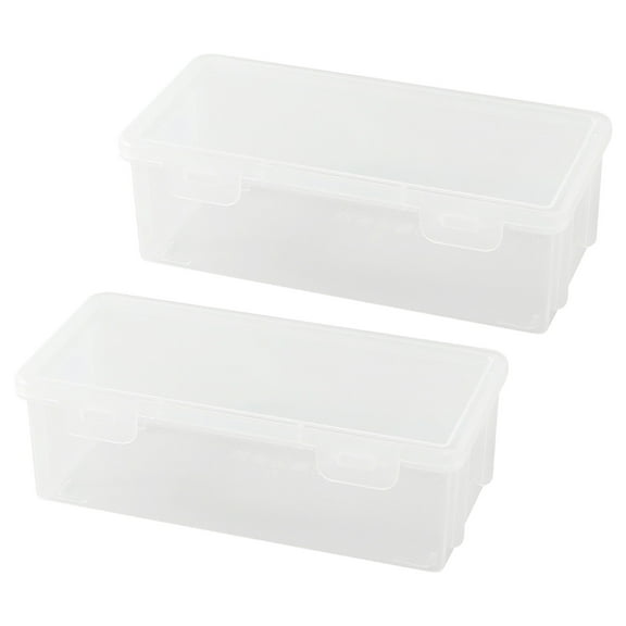Extra Large Capacity Plastic Pencil Box Stackable Translucent Clear Pencil Box Office Supplies Storage Organizer Box For Gel Pens Erasers Tape Pens Pencils Mark
