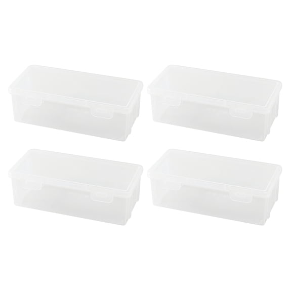 Extra Large Capacity Plastic Pencil Box Stackable Translucent Clear Pencil Box Office Supplies Storage Organizer Box For Gel Pens Erasers Tape Pens Pencils Mark