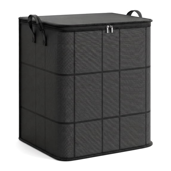 Extra Large Capacity Storage Bags, Collapsible Moving Storage Bin with Reinforced Handles, Spacious Zippered Organizer for Bedding, Comforters, Clothes & Quilts, Top-Full Opening Design(110L)