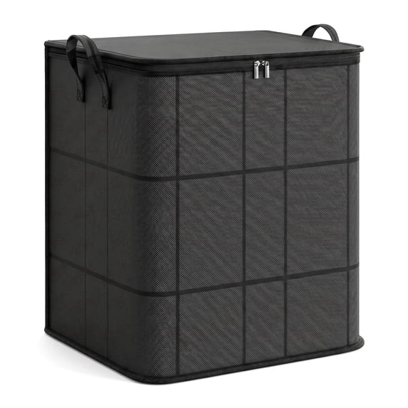 Extra Large Capacity Storage Bags, Collapsible Moving Storage Bin with Reinforced Handles, Spacious Zippered Organizer for Bedding, Comforters, Clothes & Quilts, Top-Full Opening Design(140L)