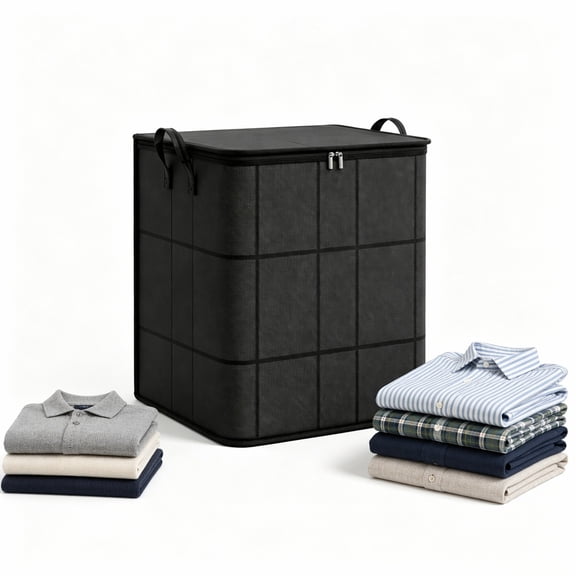 Extra Large Capacity Storage Bags,Spacious Moving Storage Bin – Zippered Organizer for Quilts, Bedding & Sweaters, Large Capacity Fabric Storage Container（140ML 2PCS）