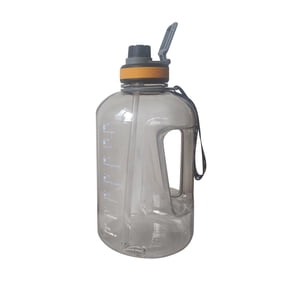 Extra Large Capacity Water Bottle 2.2L With Straw Lid, Leakproof Reusable Hydration Container With Time Measurement Scale Handle, Durable Sports Bottle For Travel Workout Outdoor