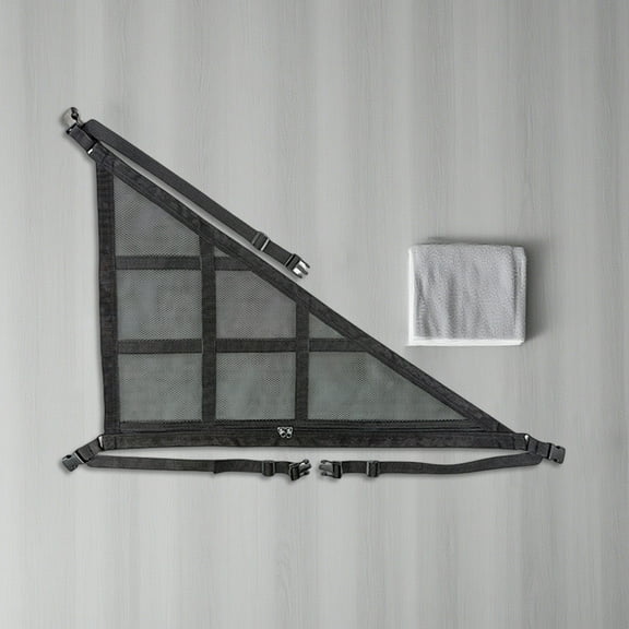 Extra-Large Car Roof Mesh Storage Bag,Triangular Structure,Breathable Mesh,Multi-Compartment Roof Organizer,Car Storage Bag,Vehicle Roof Organizer,Universal Car Mesh Storage,Easy Install