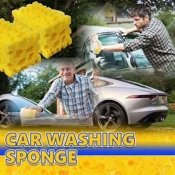 Extra Large Car Washing Sponge Coral, Sponge Washing Cleaning Block Honeycomb 2PC Set