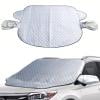 Extra Large Car Windshield Snow Cover Thickened Magnetic Winter Frost Protector with Mirror Covers
