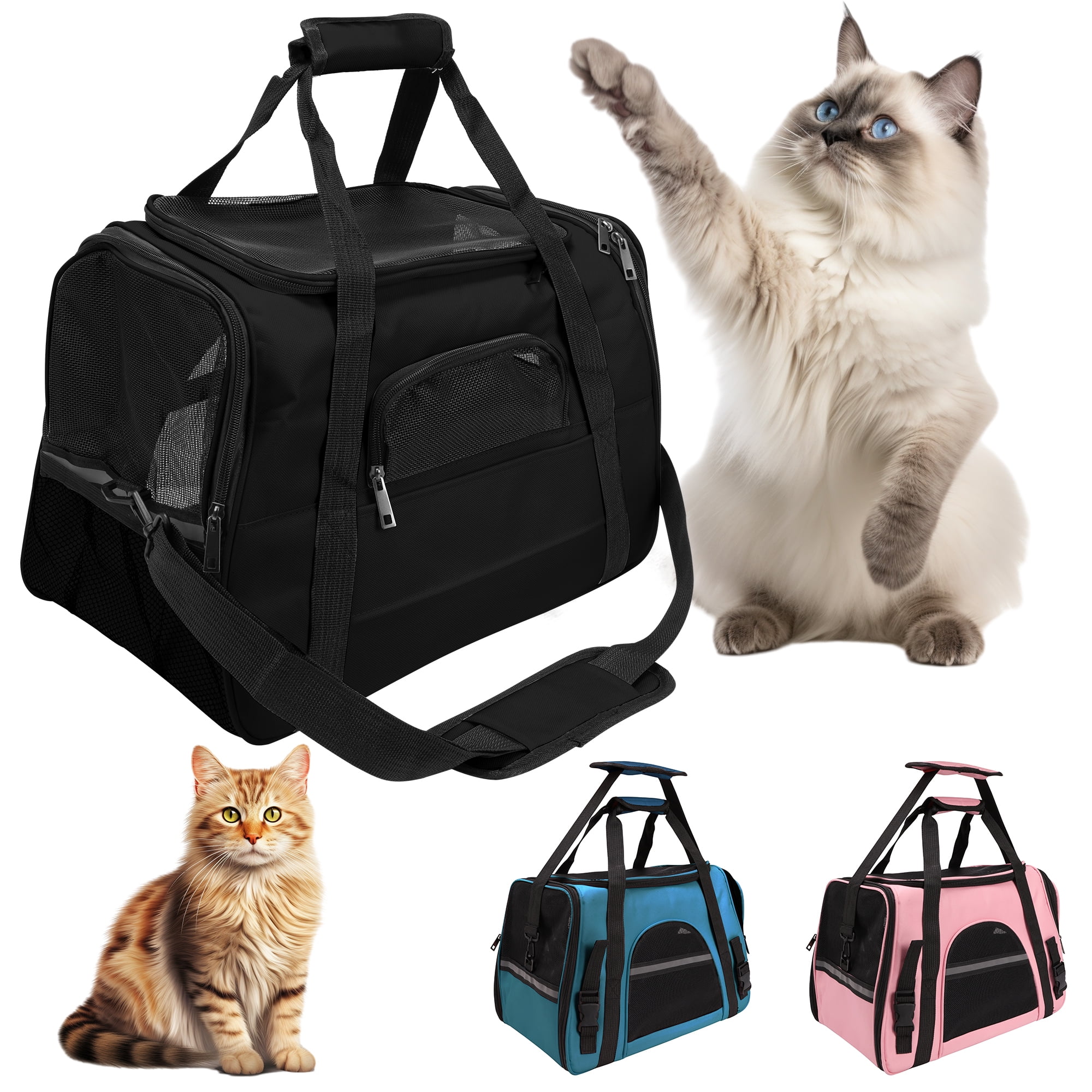 Extra Large Cat Bag Breathable Soft Sided Pet Carrier Travel Puppy Carrier Cat Carrier for Small Medium Dogs Cats
