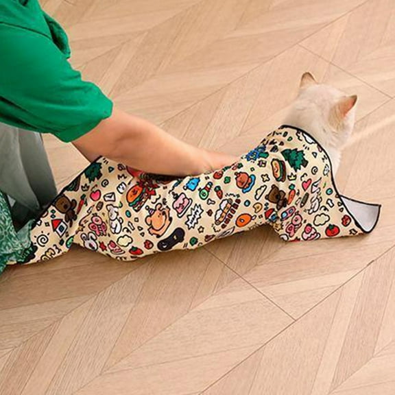 Extra Large Cat Grooming Wrap – Anti-Escape Cat Wrap for Cutting Nails, Brushing & Medication – Soft, Comfortable, Reusable, Self-Adhering (90×90cm)