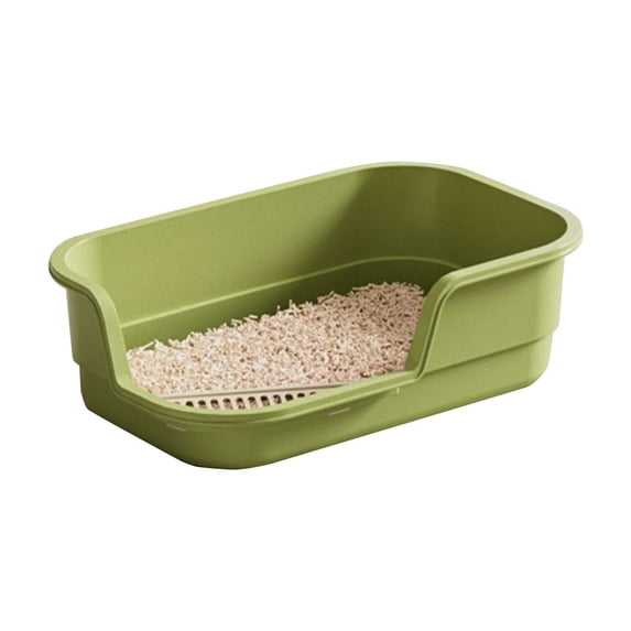 Extra Large Cat Litter Box (ABS Material), Low Entry Senior Litter Pen for Geriatric Kitty Big Cats, Jumbo Pet Safe Litter Boxes Tray for Indoor Pets Potty