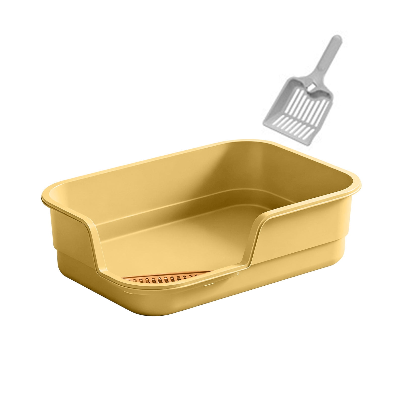 Extra Large Cat Litter Box Semi Enclosed High Edge Anti Scatter Durable Easy Clean Indoor Cats Multi Pet Households Tray