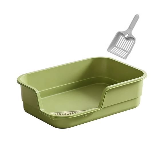 Extra Large Cat Litter Box Semi Enclosed High Edge Anti Scatter Durable Easy Clean Indoor Cats Multi Pet Households Tray