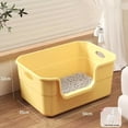 thumbnail image 1 of ♥ Extra Large Cat Litter Box;Semi-Enclosed & Open Design, Anti-Splash Cat Toilet with High Sides, 1 of 10