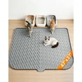 thumbnail image 1 of Extra Large Cat Litter Mat, 47" x 37" Grey Silicone Waterproof Soft Design, 1 of 9