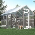 thumbnail image 1 of Gowoodhut Extra Large Catio Outdoor Cat Enclosure Waterproof, Walk-in Outdoor Pet House for Multiple Cats, Catio Cat Run Cage with Bridges, Weatherproof Full Cover, 8 Platforms, 2 Resting Box, 1 of 8