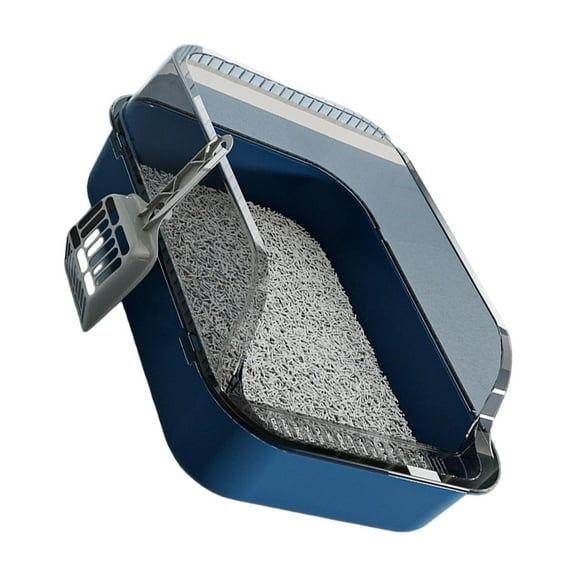 Extra Large Cats Litter Box High Side Prevent Splashing Thickened Construction Easy to Clean Large Pet Bathroom