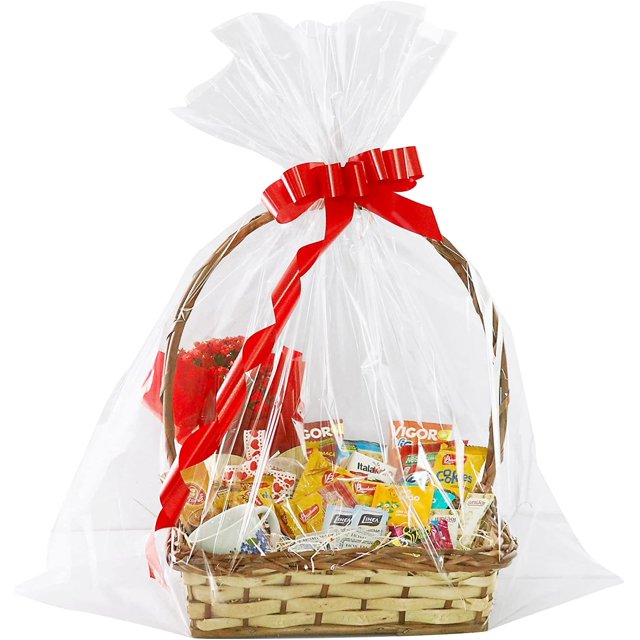 Extra Large Cellophane Bags for Gift Baskets 35x47 Inches,Jumbo Big