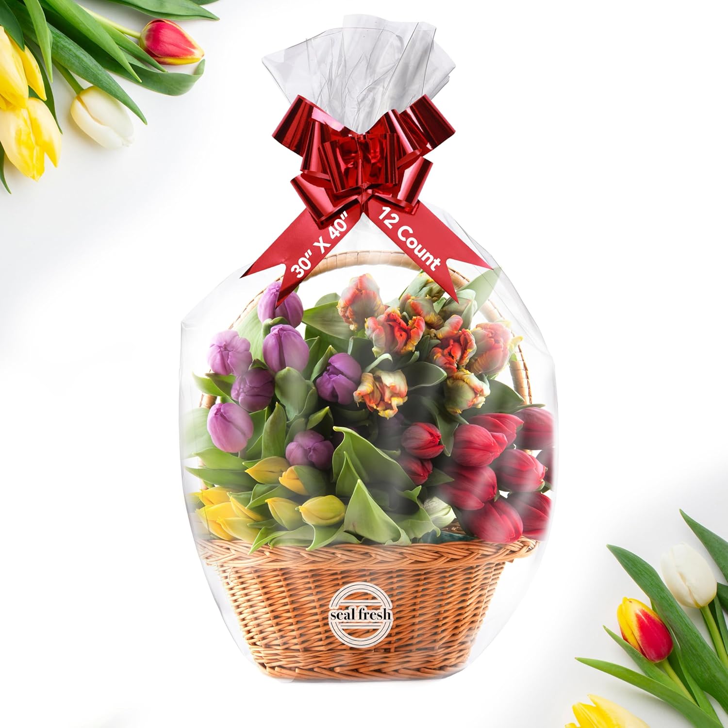 Extra Large Cellophane Bags \u2013 30" x 40" (12 Count) \u2013 Clear