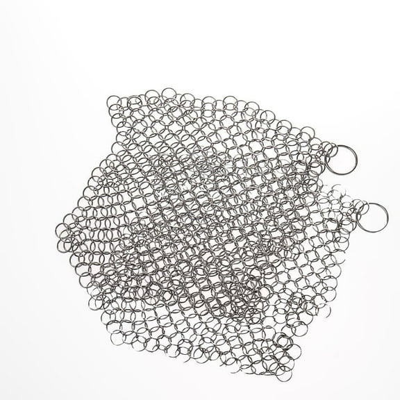 Lehman's Extra Large Chainmail Scrubber for Cast Iron Woven Loops Surgical Steel 2 Pack