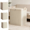 thumbnail image 1 of Extra Large Checkered Clothes Storage Bags, Heavy Duty Moving Boxes and Organizers for Wardrobe, Blankets, Quilts and Luggage, Sturdy Containers for Home Organization and Relocation, S, Khaki, 1 of 8