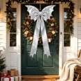 thumbnail image 1 of Extra-Large Christmas Bow Decoration – 45.28 Inch Oversized Cloth Bow for Tree Top, Porch, Window, Party Decor, 1 of 6