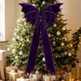 thumbnail image 1 of Extra-Large Christmas Bow Decoration – 45.28 Inch Oversized Cloth Bow for Tree Top, Porch, Window, Party Decor, 1 of 6