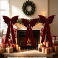 thumbnail image 1 of Extra Large Christmas Bow Decoration, Oversized Holiday Tree Topper for Porch, Window, Fireplace, Wedding Arch and Party Decor, Wine 45 inch, 1 of 6