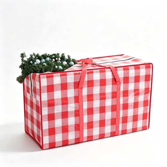 Extra Large Christmas Tree Storage Bag, Waterproof Heavy‑Duty Organizer Tote with Reinforced Handles, Fits Disassembled Artificial X‑Mas Tree Up to 6 FT,Wreaths,Clothes,Toys and Holiday Decorations