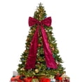 thumbnail image 1 of Extra Large Christmas Tree Topper Bow with Long Satin Streamers, for Holiday Home Decoration, Christmas Party Decor, Festive Season, Made From Durable Polyester Material, 1 of 7