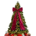 thumbnail image 1 of Extra Large Christmas Tree Topper, Red Satin Bow with 117cm Streamers, Polyester Holiday Decoration for Home,Vsgery, 1 of 8