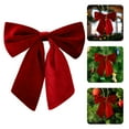 thumbnail image 1 of Extra Large Christmas Wreath Bow 14.17×13.39 Inch Red Bows for Front Door Hanger Window Stairs Outdoor Porch Indoor Xmas Holiday Party Decorations and Supplies, 1 of 6