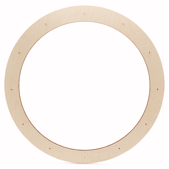Extra-Large Christmas Wreath Frame 24-inch Diameter, Pack of 1 Wood Wreath Forms, Wood Rings for Crafts & Door Wreath With Lights, by Woodpeckers